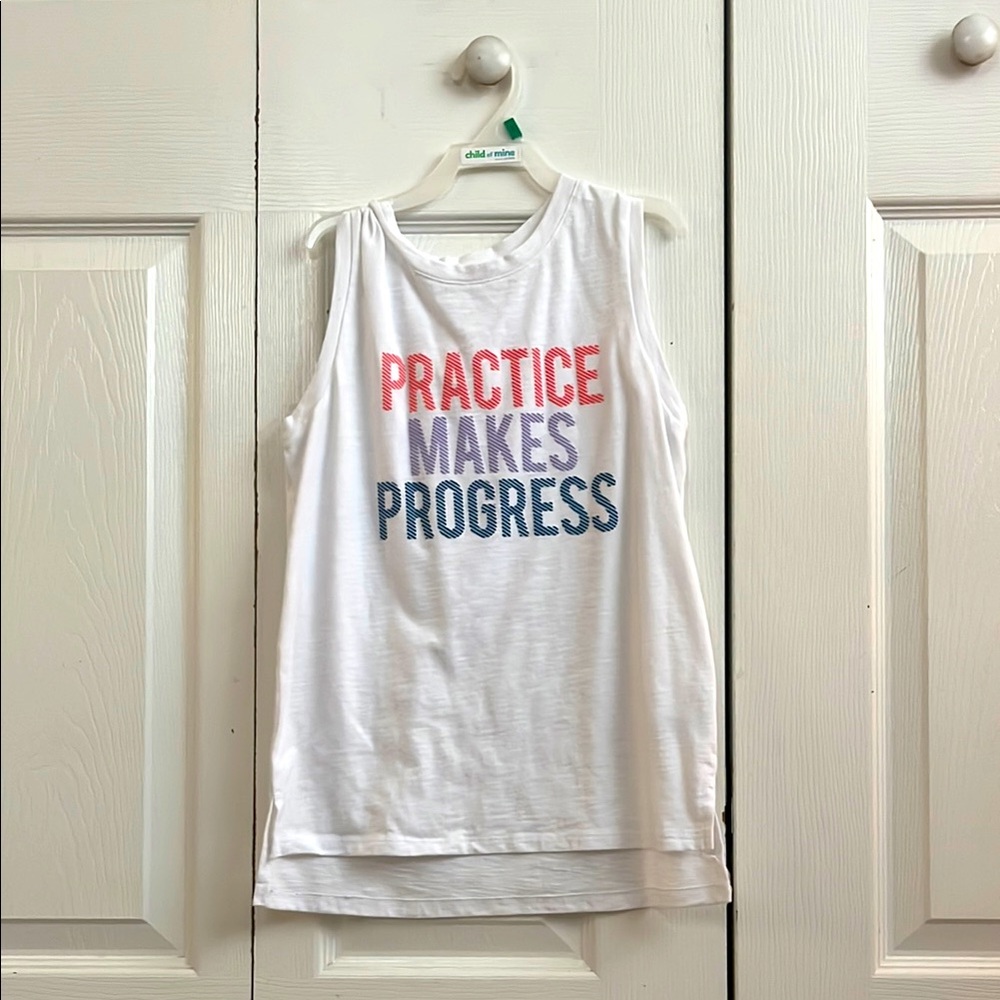 White Sleeveless Top with Motivational Text